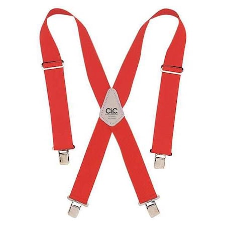 Clc Work Gear Tool Suspenders, Tool Belt Suspenders, Red, Elastic, 0 Pockets 110 RED