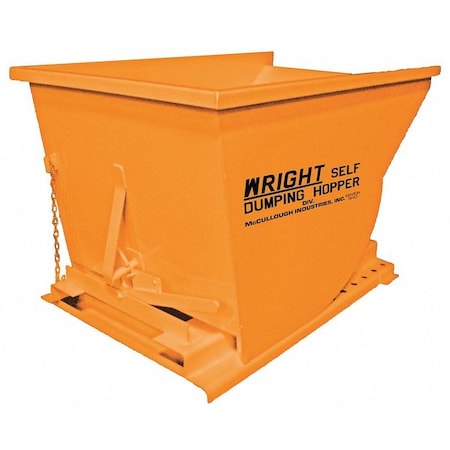 ZORO SELECT 5000 lb. Self Dumping Hopper, Orange 7577 ORANGE