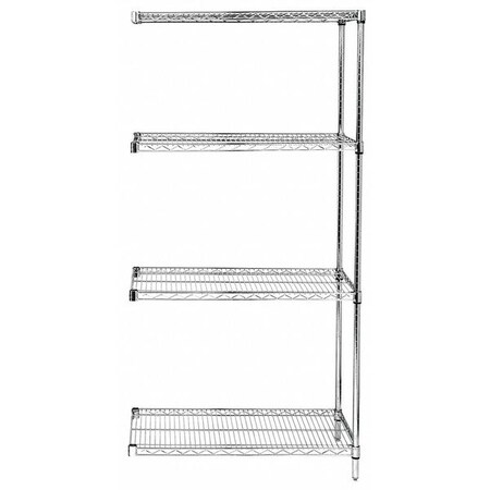 Quantum Storage Systems Shelving Add On Unit, 48 In. W, Wire AD54-2436C