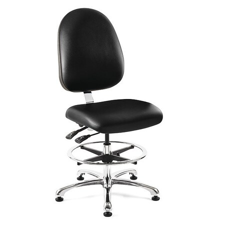 Bevco Vinyl Task Chair, 19" to 26-1/2", No Arms, Black 9351L-S-BKV