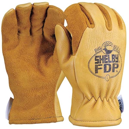 Shelby Firefighters Gloves, S, Lthr, PR 5282G S