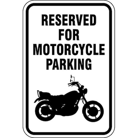 Lyle Motorcycle Parking Sign, 18" x 12, RP-114-12HA RP-114-12HA