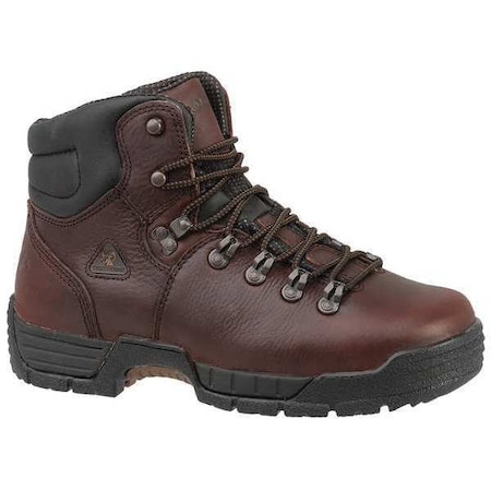 Rocky Men's Waterproof Work Boots, 11-1/2W W, Steel Toe, 6 in H, Dark Brown, FQ0006114 FQ0006114