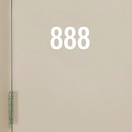 Electromark Label, 8, White, Vinyl, 4 In. H, PK10 3412148