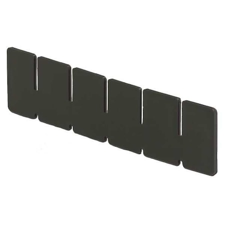 Lewisbins Plastic Divider, Black, 6 15/16 in L, 2 in H DV0825 XL