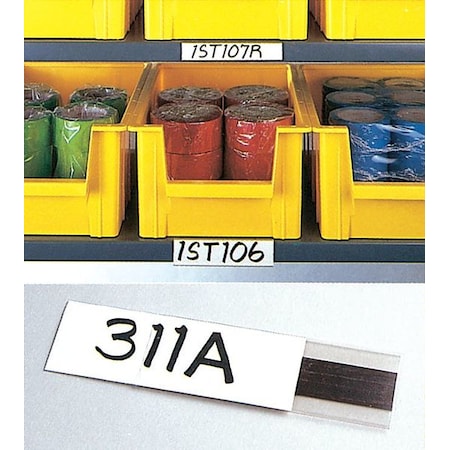 Zoro Select Label Holder, Magnetic, 1/2 In x 6 In, PK12 M21