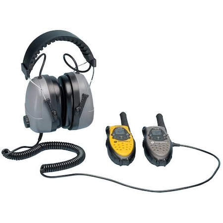 Delta Plus Over-the-Head Headset, 25 dB, Plug-In, Gray COM-611