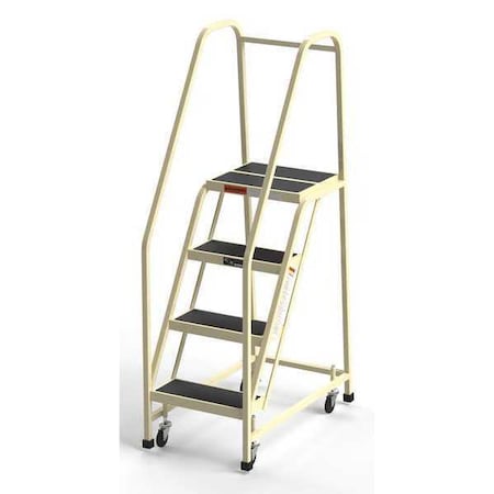 Ega 64 in H Steel Rolling Ladder, 4 Steps, 450 lb Load Capacity F007