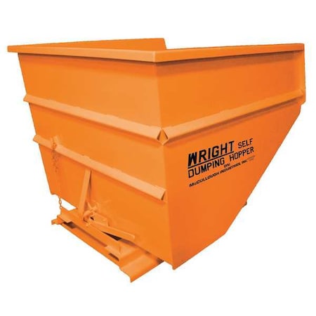 Zoro Select Self Dumping Hopper, 5000 lb., Orange 30077 ORANGE