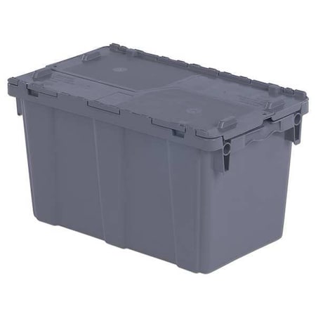 Orbis Attached Lid Container, 11.96 gal Volume Cap., 22 1/4 in L, 13 in W, 12 3/4 in H, Gray FP151 Gray