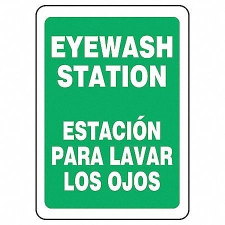 Accuform Eye Wash Station/Estacion Para Lavar Los Ojos, 10" W x 14" H, Rectangle, Plastic, SBMFSD988VP SBMFSD988VP