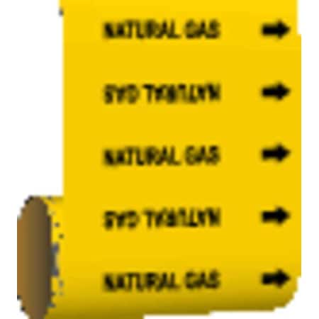 Brady Pipe Marker, Natural Gas, Yellow, 41511 41511