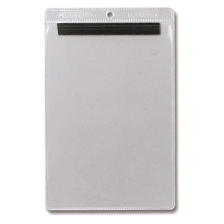 Brady Job Envelope, Vinyl, 6 1/2 in H x 4 1/2 in W, Clear, 10 PK 81769