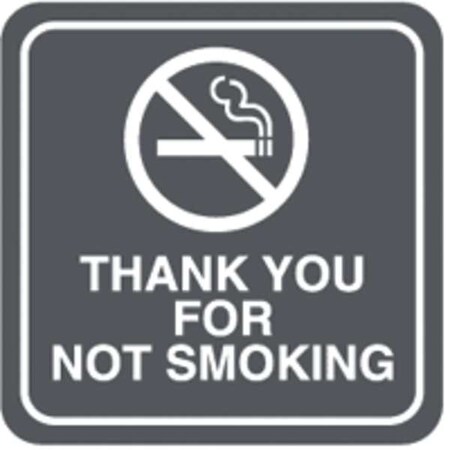 Intersign No Smoking Sign, 5-1/2" Height, 5-1/2" Width 62186-17 DARK BROWN