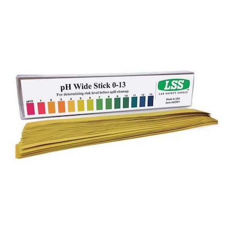 Zoro Select pH Wide Sticks, 9x1, PK25 8ZDP7