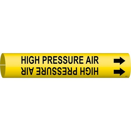 Brady Pipe Mrkr, High Pressure Air, 2-1/2to3-7/8 4075-C