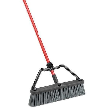 Libman 18 in Sweep Face Push Broom, Gray 826G