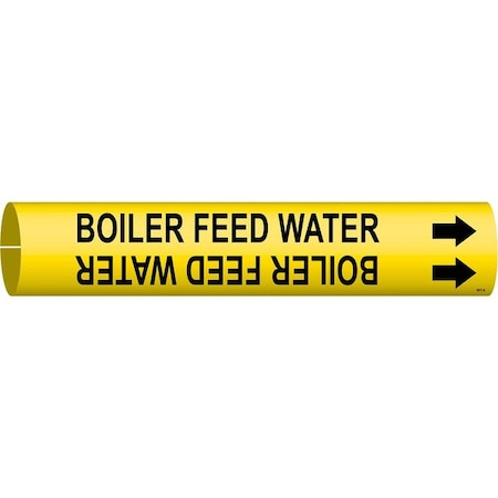 Brady Pipe Mrkr, Boiler Feed Water, 3/4to1-3/8In 4017-A