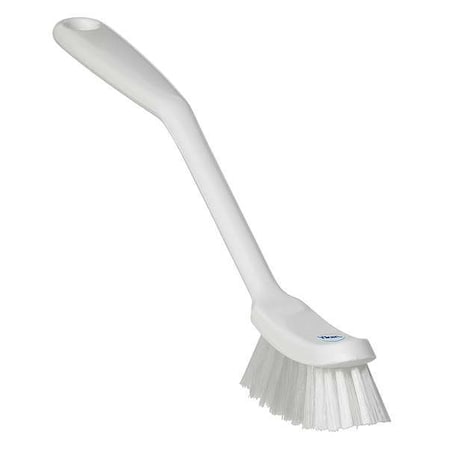 Remco 1 in W Scrub Brush, Medium, 8 3/16 in L Handle, 11 in L Brush, White, Plastic, 11 in L Overall 42875
