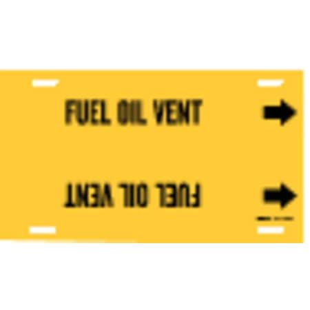 Brady Pipe Marker, Fuel Oil Vent, Yel, 10 to15 In 4066-H