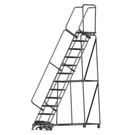 Ballymore 153 in H Steel Rolling Ladder, 12 Steps, 450 lb Load Capacity WA123214G
