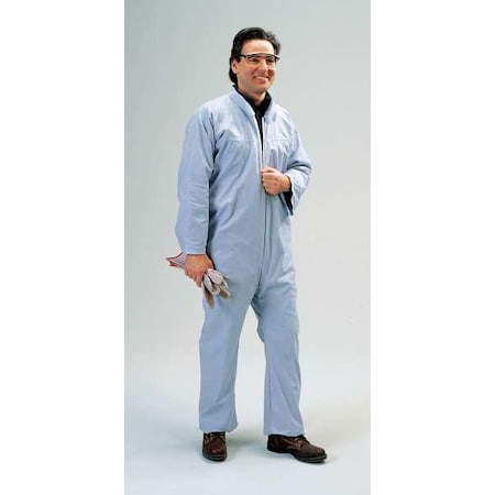 Lakeland Coverall, L, 30 in Inseam, Pyrolon Plus, Zipper LS7412-LGB