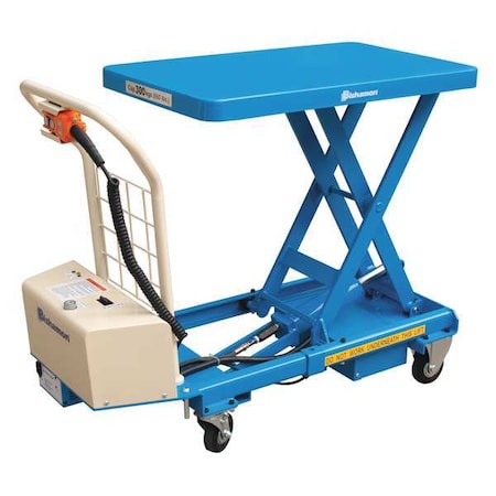 Bishamon Mobile Scissor Lift Table, 660 lb. Cap, 24VDC BX-30B