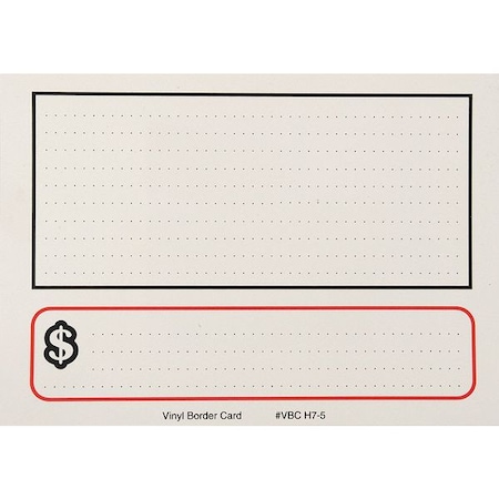 Collier Metal Specialties Sign Card, Border, White, PK25 VBC H7-5
