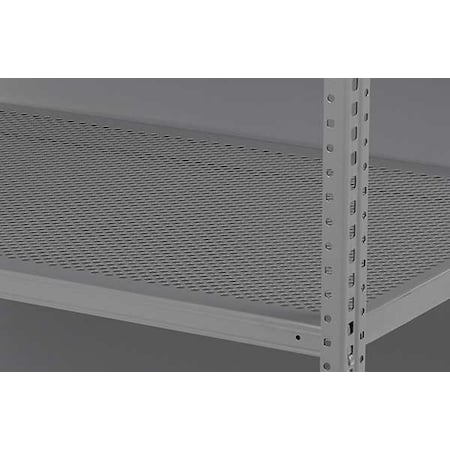 Tennsco Perforated Shelf, Steel, 22 ga., Gray PQ2-4824P