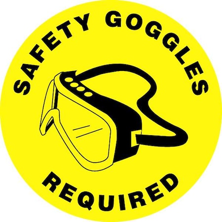 Accuform Floor Sign, 17 in H, 17 in W, Vinyl, Circle, English, MFS0117 MFS0117