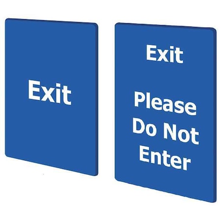 Tensabarrier EXIT PLEASE DO NOT ENTER BLUE SIGN-BRAC-0711-250-23-V-S03