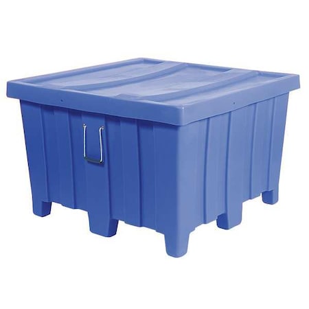 Myton Industries Bulk Container 23 cu ft Volume Cap., 44 in L, 44 in W, 29 1/2 in H, Plastic, Blue MTD-2BLUE