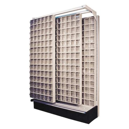 Quantum Storage Systems Gondola Slider System with 56 Drawers,  Steel; Plastic,  48 in W x 75 in H x 19 in D G-725306-56GY