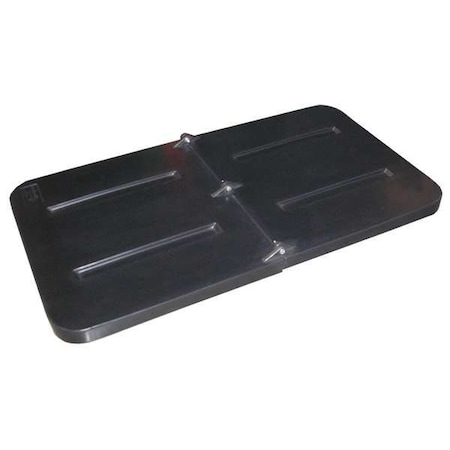 Zoro Select Tilt Truck Lid, Black, Fits 1/3 cu. yd. 1/3LID BLACK