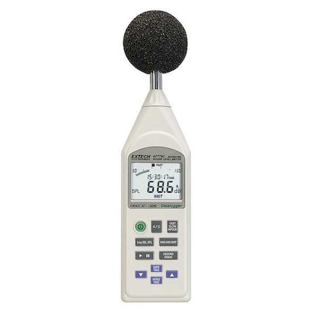 Extech Sound Level Meter, Integrating, 30-130dB 407780A