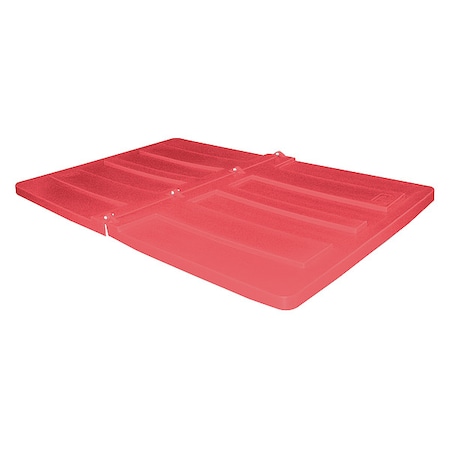 Zoro Select Tilt Truck Lid, Red, Fits 59-2/5 cu. ft. 2.2LID RED
