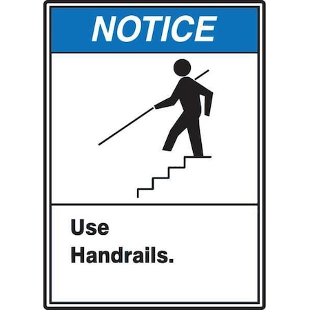 Accuform Notice Sign, 14" Height, 10" Width, Aluminum, Rectangle, English MRTF801VA