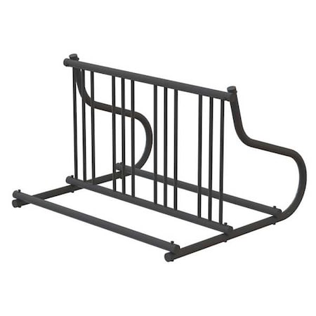 Madrax Bike Rack, 2-Sided, 8-Bike, 48 in., Black QS-GR110-B