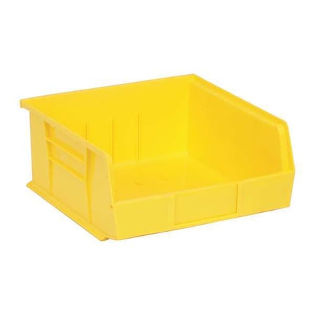 Quantum Storage Systems Hang & Stack Storage Bin, Polypropylene, Yellow, 5 in H, 11 in W, 10 7/8 in L QUS235YL