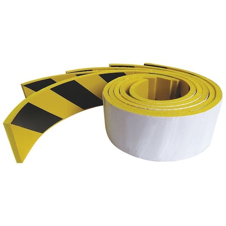 ZORO SELECT 4 in. Adhesive Foam Strip in Yellow/Black (5-Pack) 8CCA6