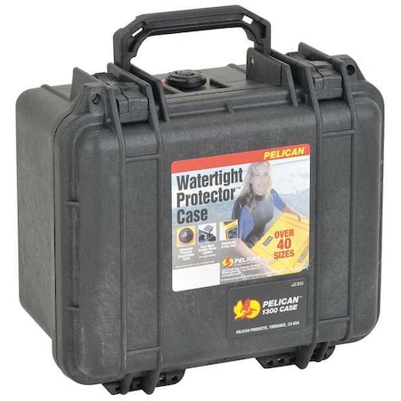 Pelican Protective Case, Black, 10-5/8 in.L 1300
