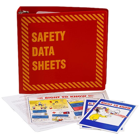 Brady Binder, Material Safety Data Sheets, 11 5/8 in W, 11 5/8 in H BR363R