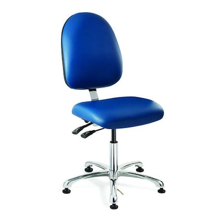 Bevco Vinyl Desk Chair, 17" to 22", Royal Blue 9051L-E-BLV