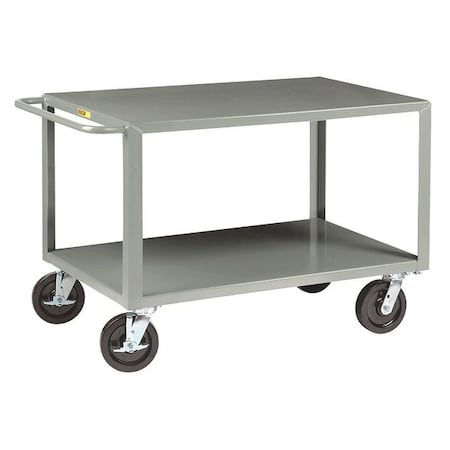 Little Giant Pump Utility Cart with Flush Metal Shelves, Steel, 5,000 lb Load Capacity, 2 Shelves, 53 1/2 in L GH-2448-8PHKPL