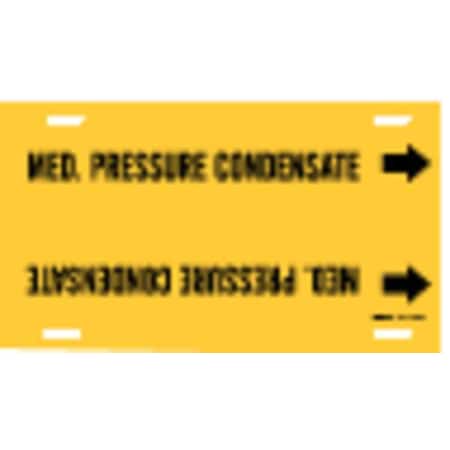 Brady Pipe Marker, Med. Pressure Condensate, Yel, 4094-G 4094-G