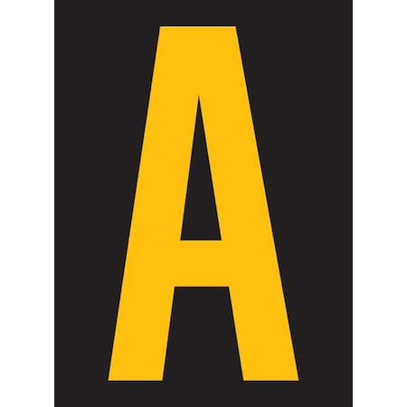 Stranco LetterLabel, Vinyl, 2-7/8inH, 1-3/4inW, PK25 RUM200-A-YB