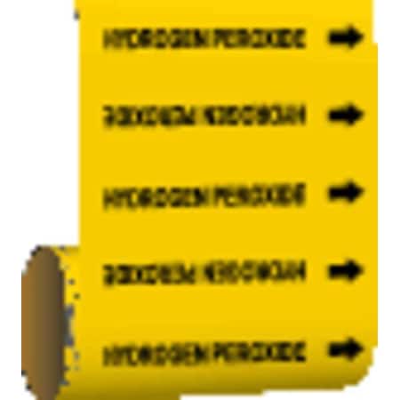 Brady Pipe Marker, Hydrogen Peroxide, Yel, 41558 41558