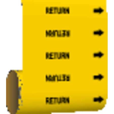 Brady Pipe Marker, Return, Yellow, 41514 41514
