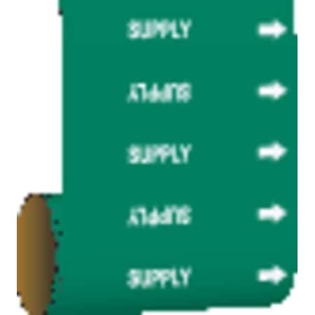 Brady Pipe Marker, Supply, Green, 41517 41517