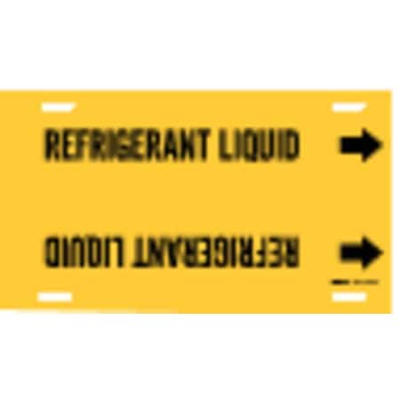 Brady Pipe Mrkr, Refrigerant Liquid, 6to7-7/8 In 4117-F